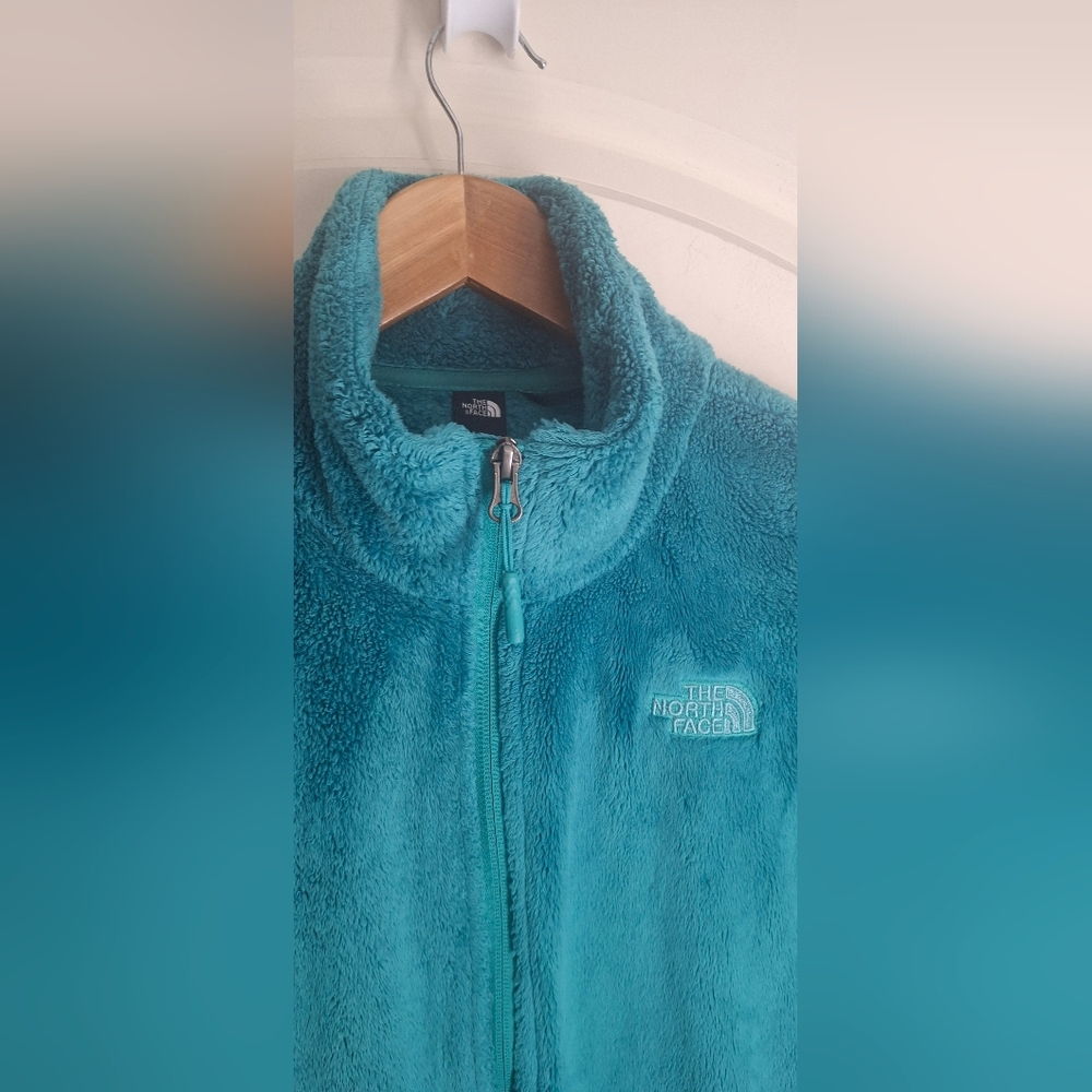 The North Face Turquoise Fleece Full Zip Jacket Porcelain Green M WINTER OUTDOO - Picture 10 of 11